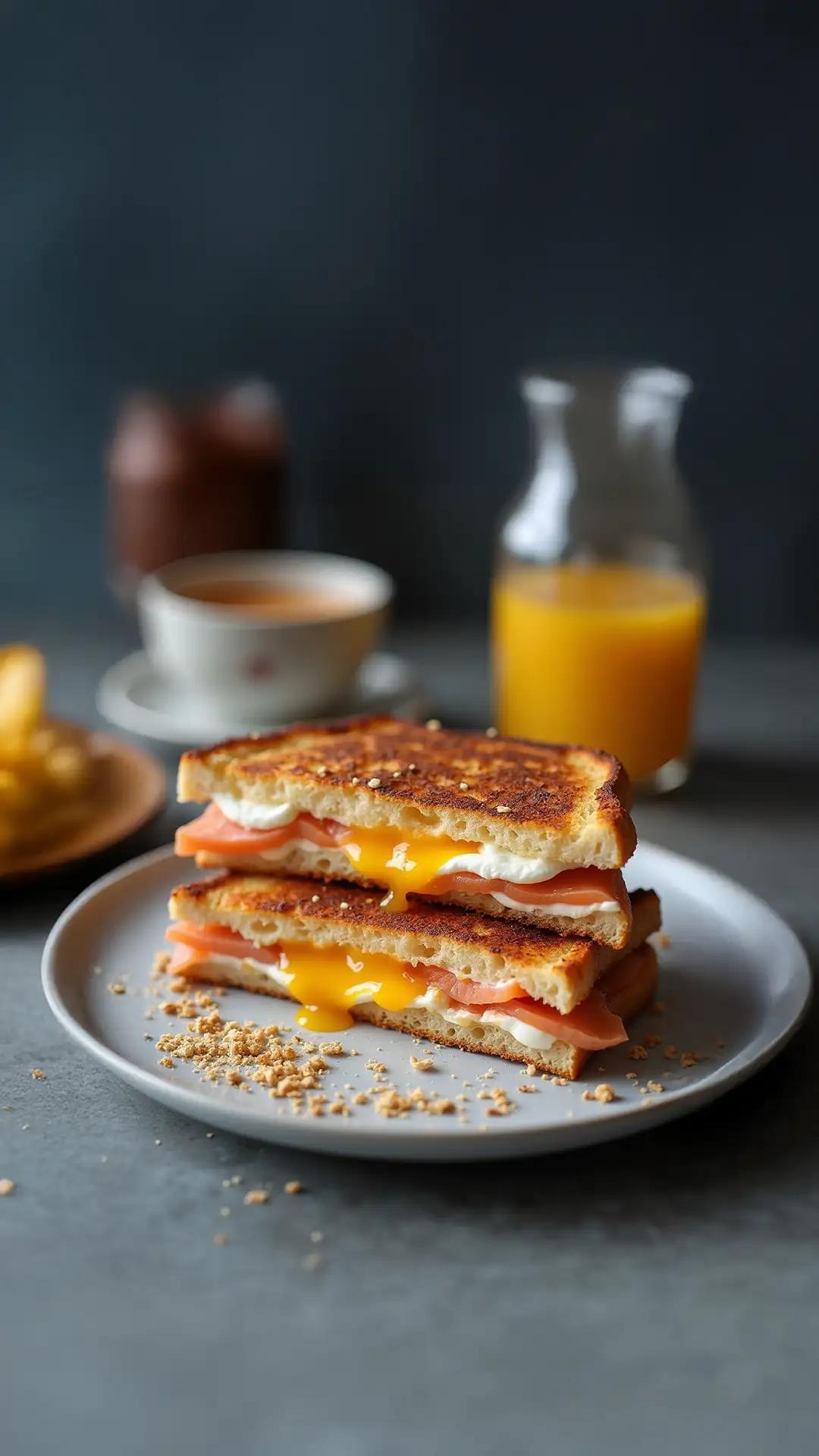 Sandwich Krim Keju Salmon